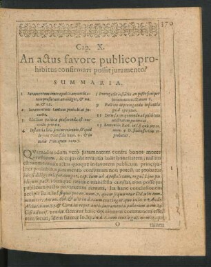 Cap. X. An actus favore publico prohibitus confirmari possit iuramento?