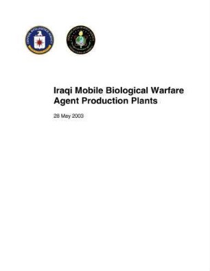 Iraqi mobile biological warfare agent production plants