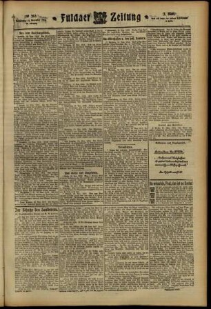 Zweite Ausgabe vom Donnerstag, den 14. November 1912.