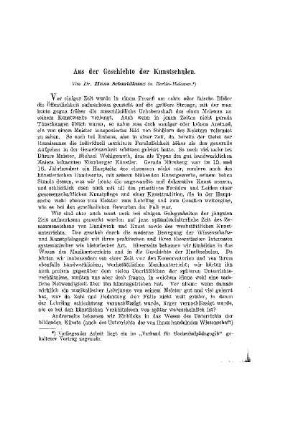 Zur Geschichte der Kunstschulen