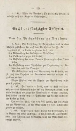 Sechs und fünfzigster Abschnitt. Von der Verhandlung der Berufung