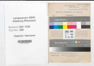 Entnazifizierung Hermann Oelerich , geb. 10.11.1886 (Vermessungsbeamter)