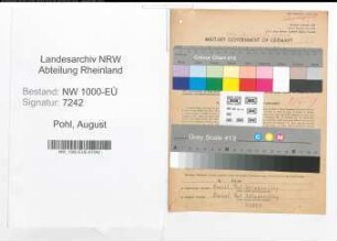 Entnazifizierung August Pohl, geb. 12.05.1900 (Arbeiter)
