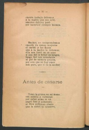 Antes de casarse