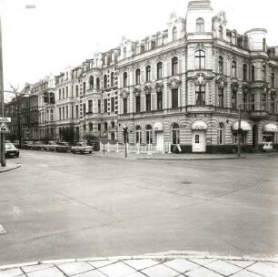 Cottbus, Karl-Liebknecht-Straße 117/Schillerstraße 50. Wohnhäuser (E. 19. Jh.)
