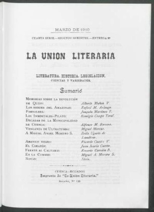 Entrega 9, Marzo de 1910