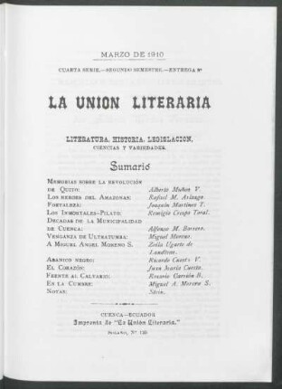 Entrega 9, Marzo de 1910