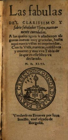 Las fabulas de Esopo