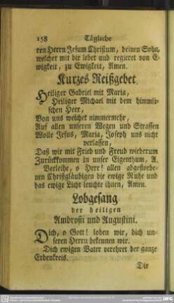 Kurzes Reißgebet