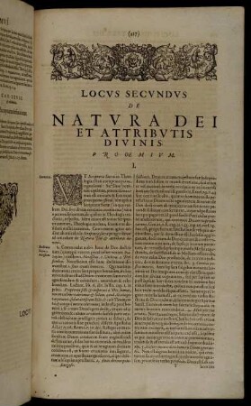 Locus Secundus De Natura Dei Et Attributis Divinis.