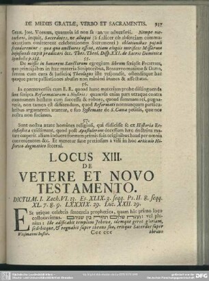 XIII. De Vetere Et Novo Testamento