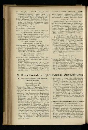 Provinzial- u. Kommunal-Verwaltung