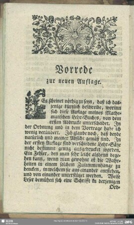 Vorrede zur neuen Auflage
