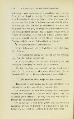 I.2.1. Die normalen Verhältnisse des Plenterwaldes