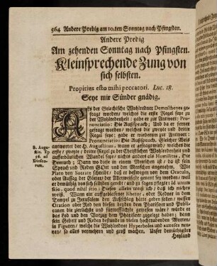 564-573, Andere Predig am zehenden Sonntag nach Pfingsten