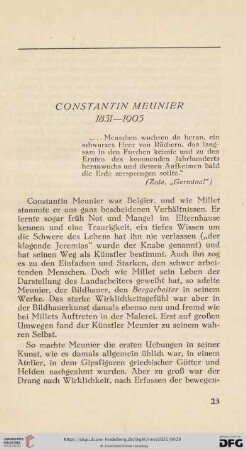 Constantin Meunier 1831-1905