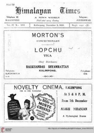 No. XVI (03 December 1950)