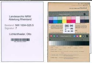 Entnazifizierung Otto Lichtenthaeler , geb. 11.04.1902 (Schlaechter)