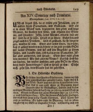 Am XIV. Sonntage nach Trinitatis. - Am XV. Sonntage nach Trinitatis.