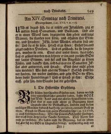 Am XIV. Sonntage nach Trinitatis. - Am XV. Sonntage nach Trinitatis.