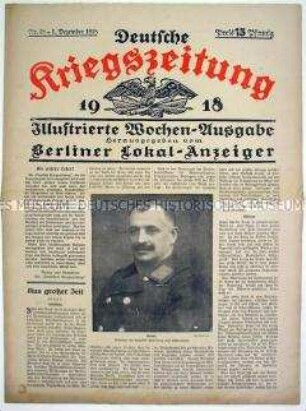 lllustrierte Wochen-Ausgabe des "Berliner Lokal-Anzeiger" zum Rückmarsch der deutschen Truppen von der Westfront