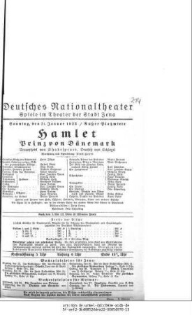 Hamlet Prinz von Dänemark