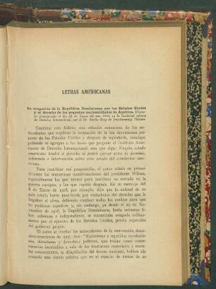 Letras americanas