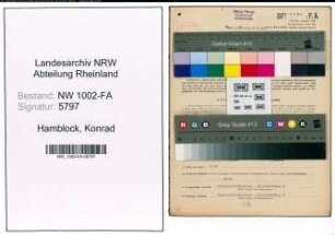 Entnazifizierung Konrad Hamblock, geb. 25.06.1902 (Lagermeister)