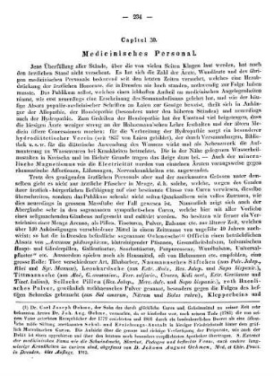 Capitel 30. Medicinisches Personal.