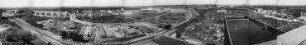210° Panorama, Blick auf die Baustelle der Wohnsiedlung Charlottenburg Nord. Berlin-Charlottenburg-Nord, Siemensdamm