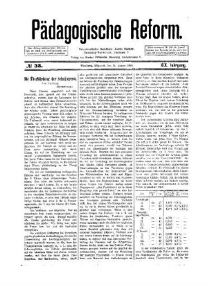 Die Überbürdung der Schuljugend : (Fortsetzung) ; (Fortsetzung folgt)