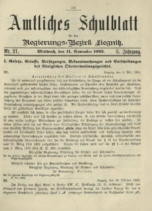5.1903, Nr. 21(11. November)