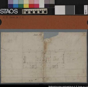 Lageplan des Amtssitzes Freren, Mitte 19. Jh.