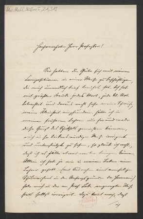 Brief an Franz Wüllner : 23.02.1889