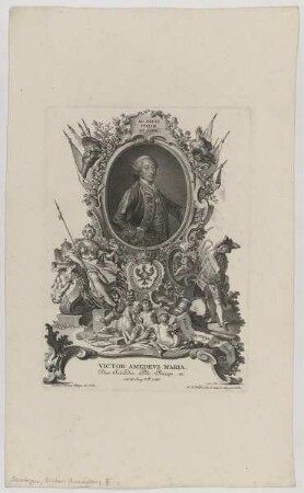 Bildnis des Victor Amedevs Maria III., König von Sardinien