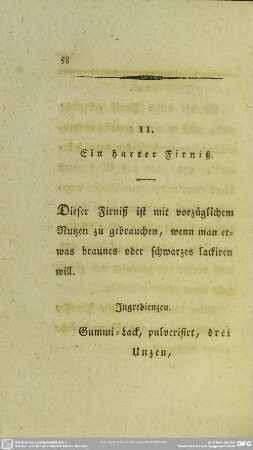 11. Ein harter Firniß