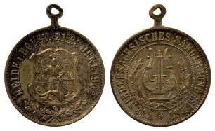 Erinnerungsmedaille, Heide: Gehenkelte Erinnerungsmedaille auf das 16. Niedersächsische Sänger-Bundesfest