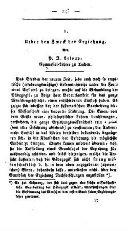 Ueber den Zweck der Erziehung