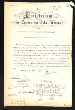 Interner ministerialer Schriftwechsel aus Akte Kerz