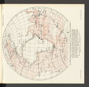 Die Triftströmungen im Forschungsgebiet der Deutschen Tiefsee-Expedition.