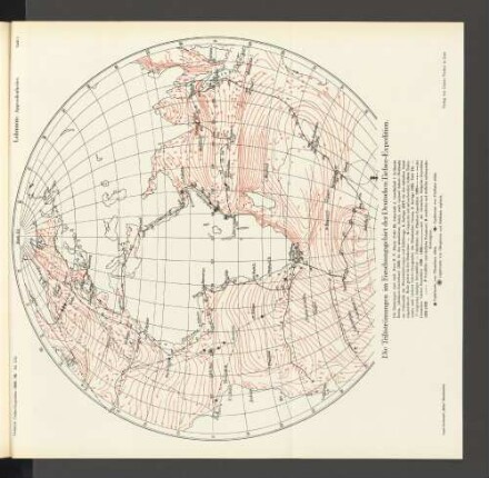 Die Triftströmungen im Forschungsgebiet der Deutschen Tiefsee-Expedition.