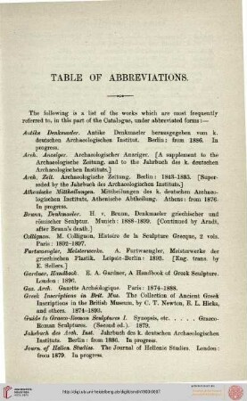 Table of abbreviations