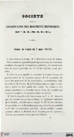 Séance du Comité du 3 mars 1856