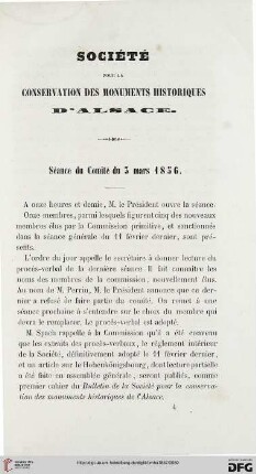 Séance du Comité du 3 mars 1856