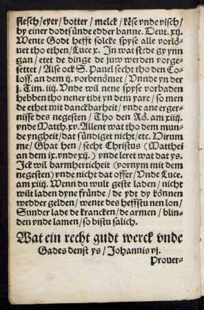 Wat ein recht gudt werck unde Gades denst ys ...