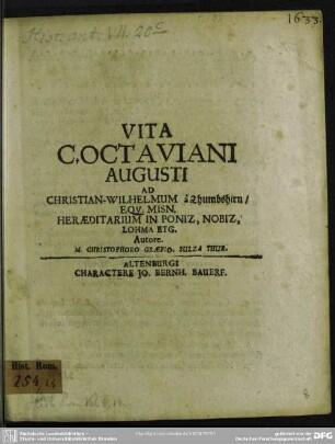 Vita C. Octaviani Augusti