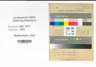 Entnazifizierung Karl Blankenheim , geb. 25.08.1921 (Polizist)