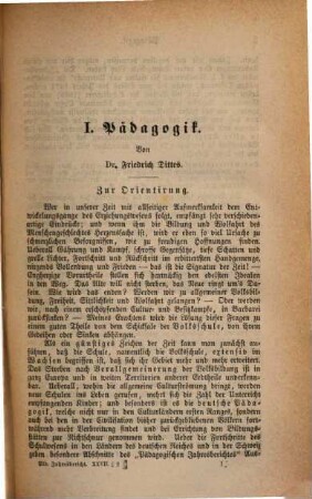 Pädagogischer Jahresbericht : von .... 27. 1874 (1875)