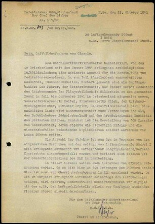 Luftbildaufnahmen von Olympia