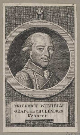 Bildnis des Friedrich Wilhelm Graf v.d. Schulenburg Kehnert